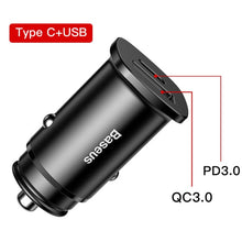 Load image into Gallery viewer, Baseus Dual USB Car Charger Quick Charge 4.0 3.0