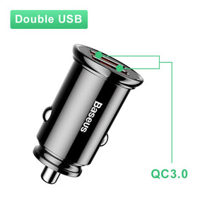 Baseus 30W Car Charger with Quick Charge 4.0 3.0