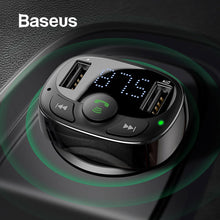 Load image into Gallery viewer, Baseus Dual USB Car Charger with FM Transmitter
