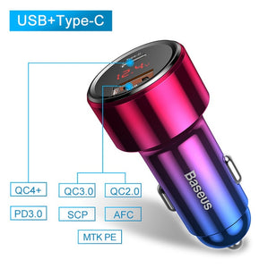 Baseus Quick Charge 4.0 3.0 Car Charger