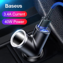 Load image into Gallery viewer, Baseus 3-in-1 USB Car Charger
